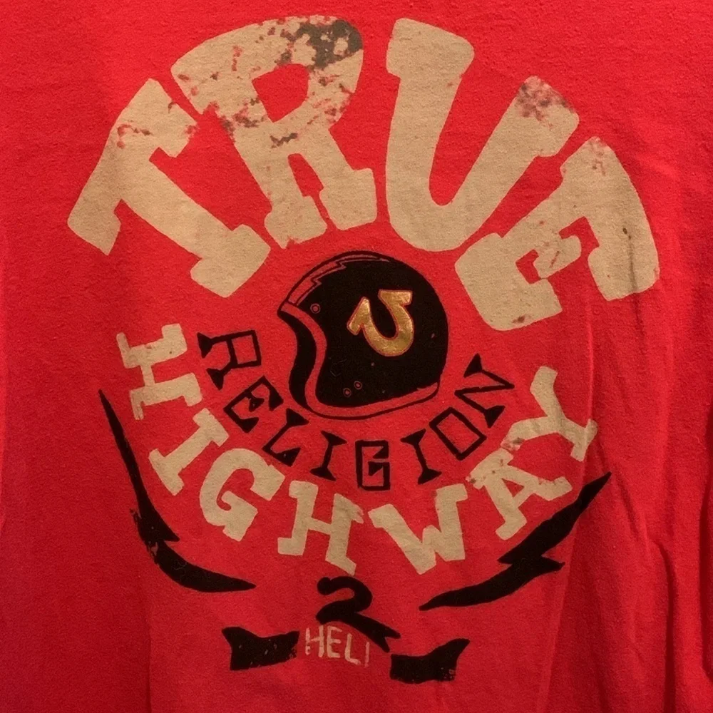 TRUE RELIGION Graphic Tee. Highway 2 HELL. Size XXL. Made in USA.​​​​​​​​